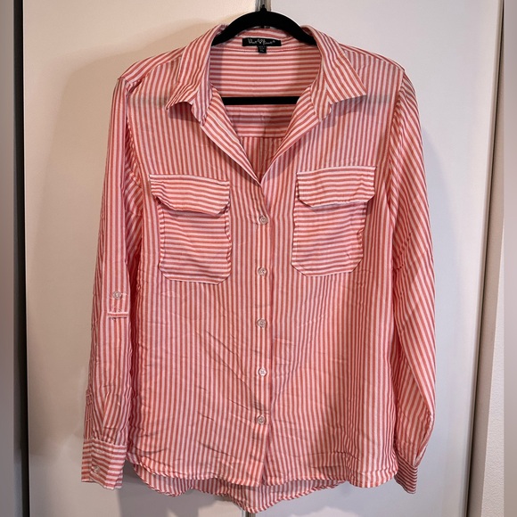 Velvet Heart Striped XL Button Down Shirt - Picture 6 of 14